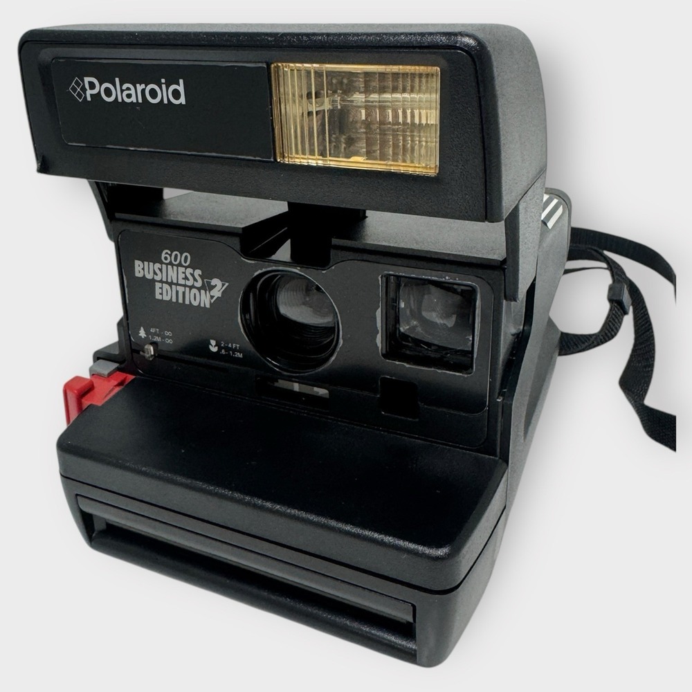 Polaroid Instant Camera 600 Business Edition 2 w/strap - untested! CLEAN